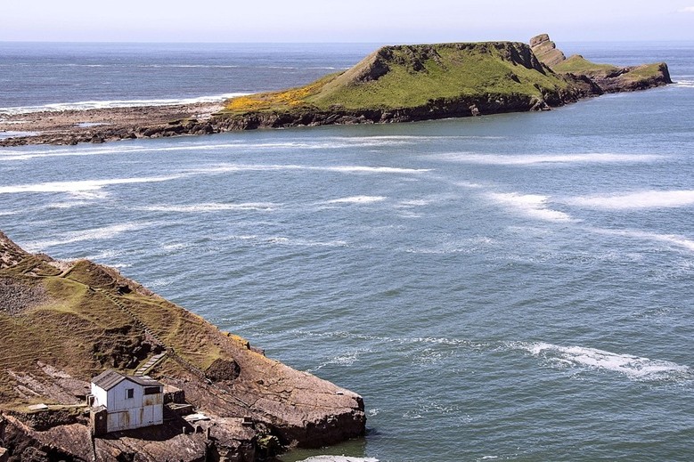 Arial view of Gower Peninsula