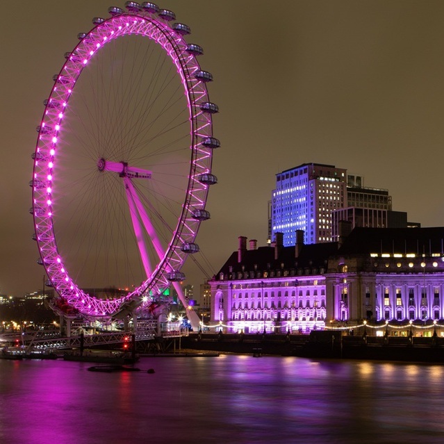 London Eye on the Thames Moonlight 10