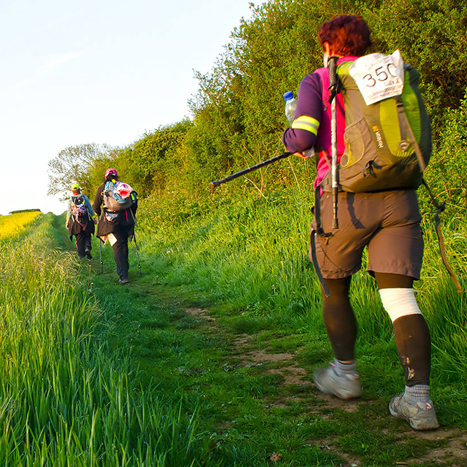 People hiking the an Ultra Challenge for St Mungo's