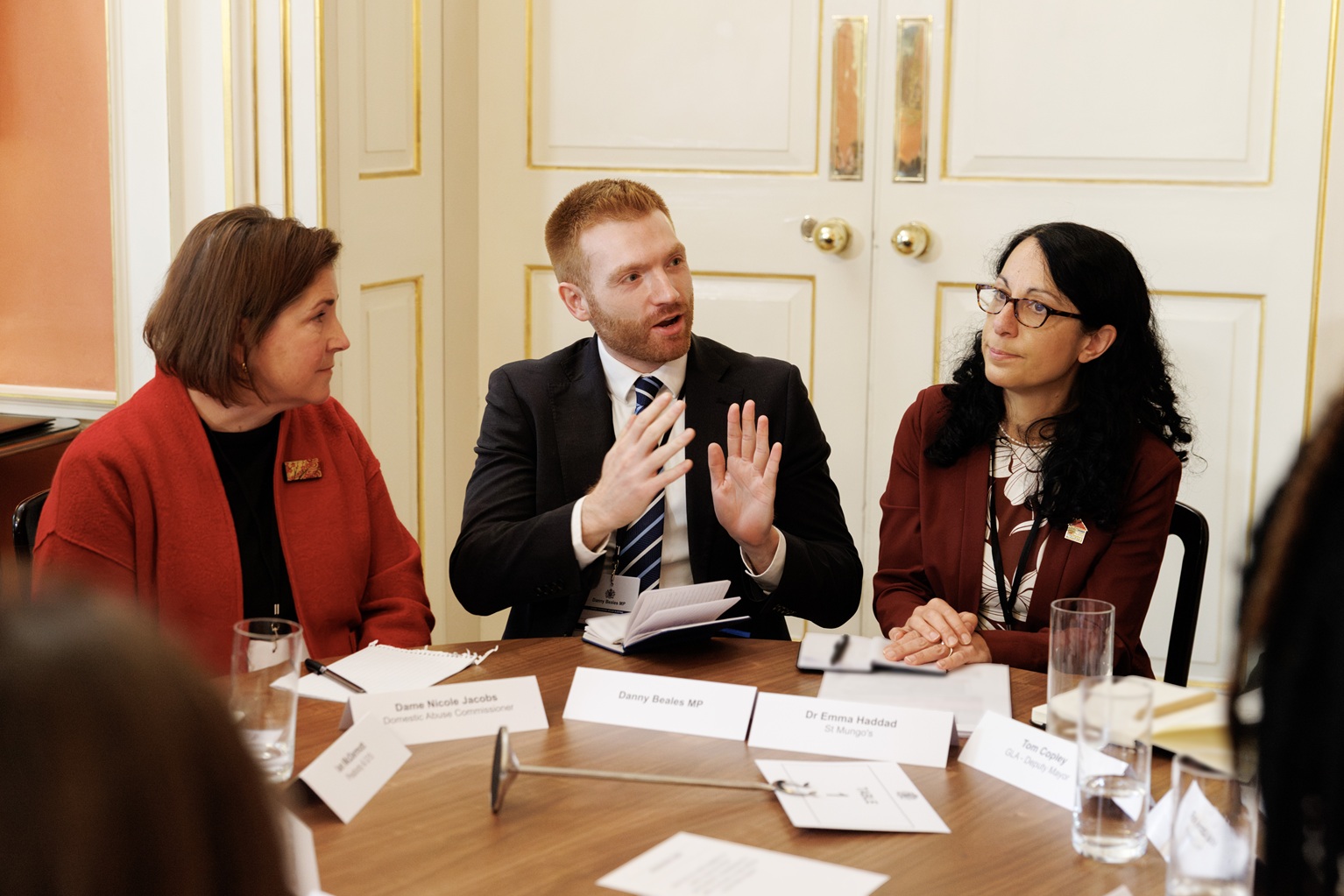 Image of Emma Haddad and Danny Beale MP at Rough Sleeping Summit Photo credit: Lauren Hurley / No 10 Downing Street (OGL)